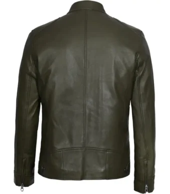 Green Leather Motorcycle Jacket