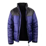 Mens Blue and Black Puffer Jacket by Jacket Field