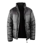 Henry Mens Grey and Black Puffer Jacket by Jacket Field