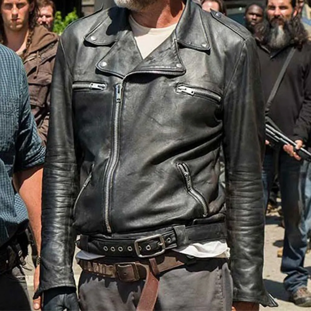 Jeffrey Morgan Mens Celebrity Leather Jackets by Jacket Field