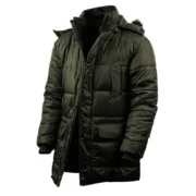Malvin Mens Olive Green Puffer Jacket by Jacket Field