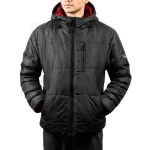 Mens Black Nylon Puffer Jacket by Jacket Field