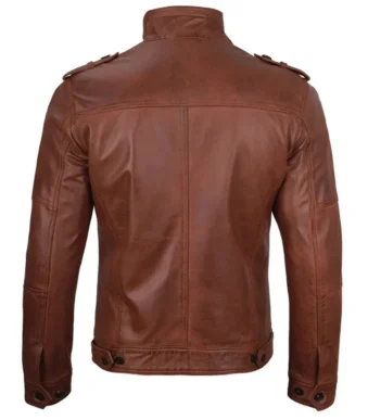 Brown Leather Motorcycle Jacket