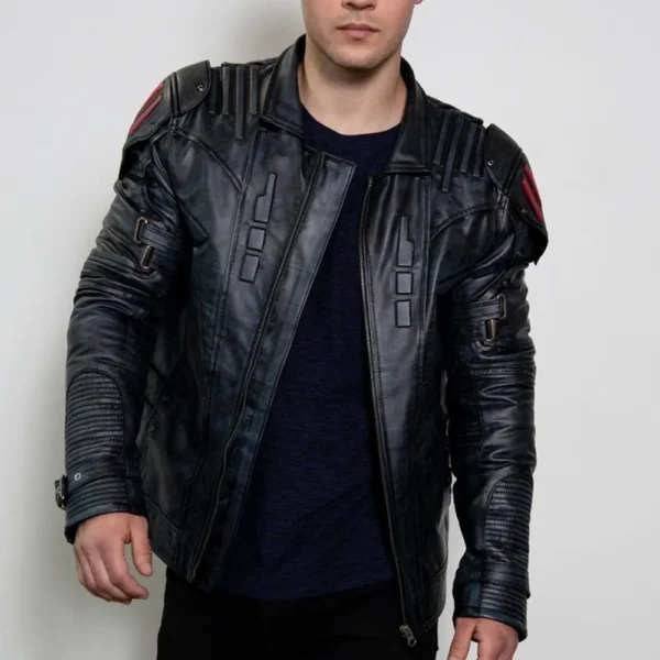 Mens Black Celebrity Leather Jackets by Jacket Field