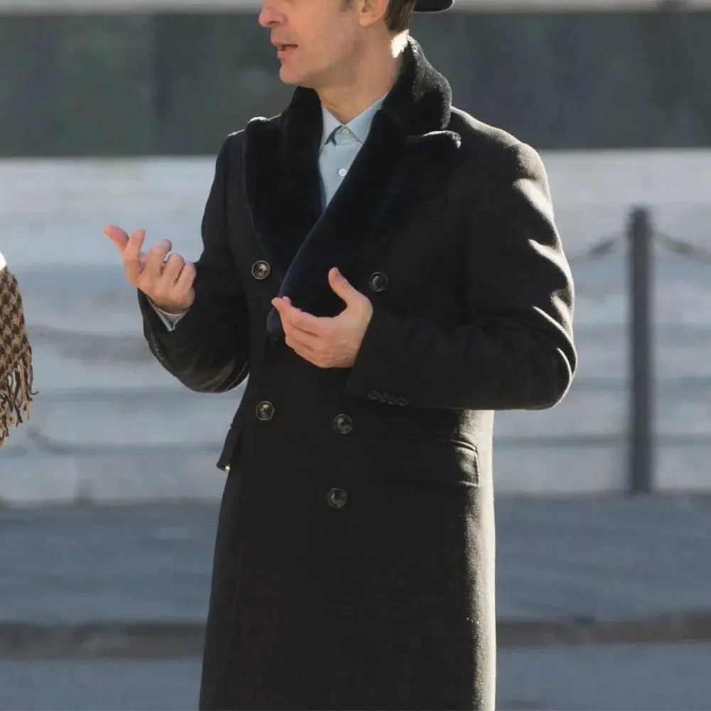 Pedro Alonso Mens Black Wool Celebrity Coat by Jacket Field