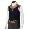 Mens Black and Gold Celebrity Leather Vest by Jacket Field