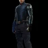 Bucky Barnes Mens Blue Sheepskin Celebrity Leather Jackets by Jacket Field