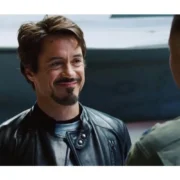 Tony Stark Mens Black Celebrity Leather Jackets by Jacket Field