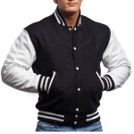 Black & White Varsity Letterman Jacket