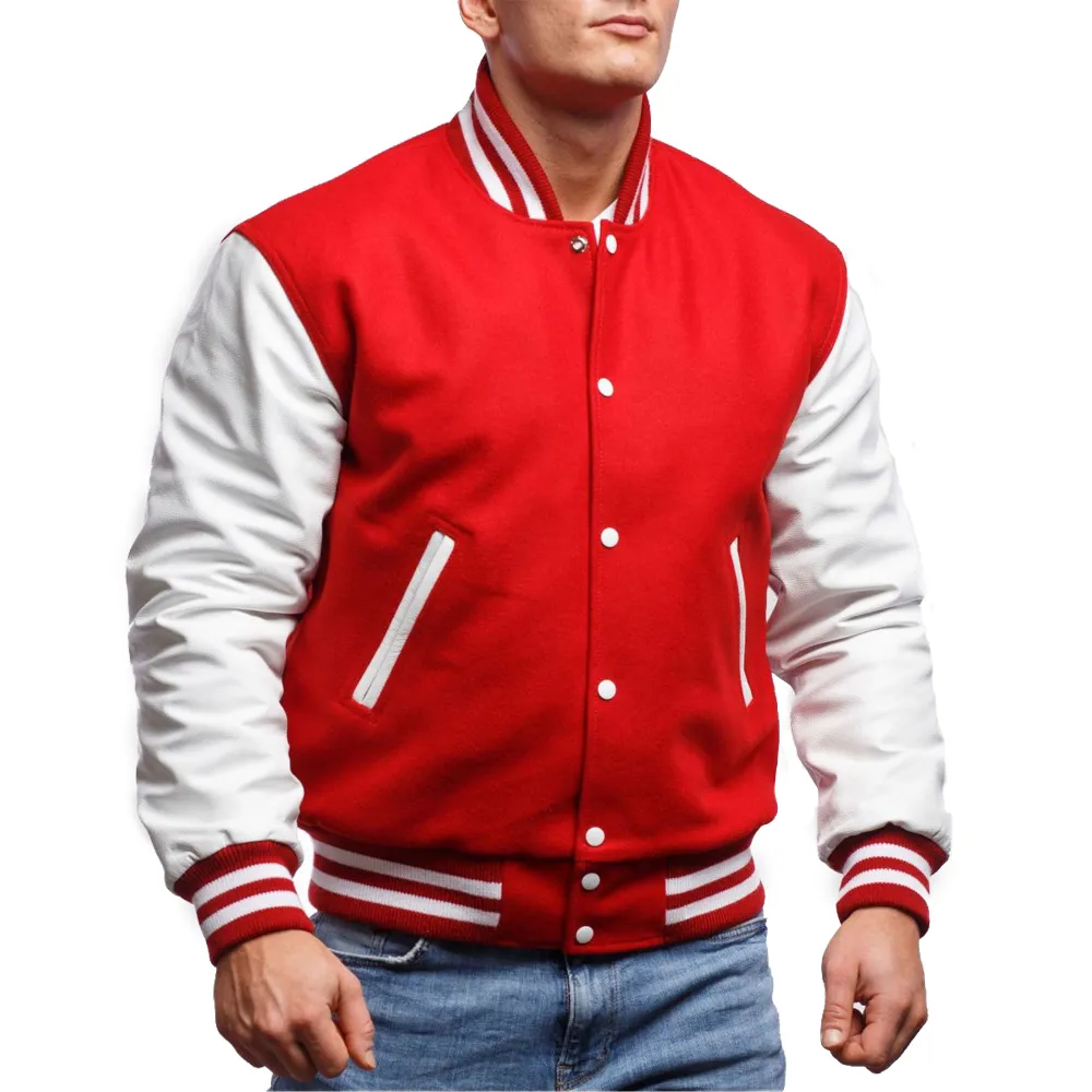 Red Varsity Letterman Jacket