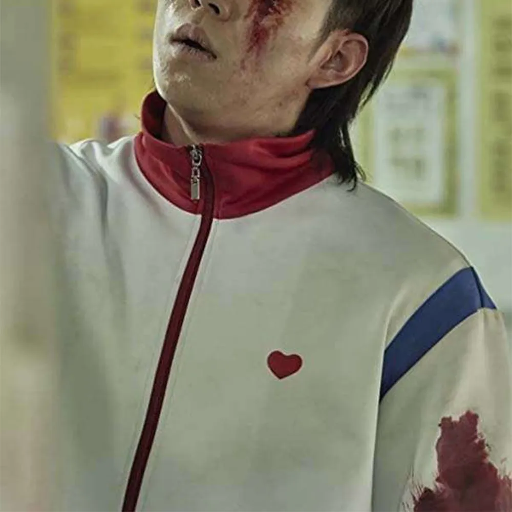 In-soo Yoo Mens White Celebrity Leather Jackets by Jacket Field