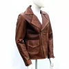 First Avenger Mens Brown Celebrity Leather Jacket by Jacket Field