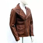 First Avenger Mens Brown Celebrity Leather Jacket by Jacket Field
