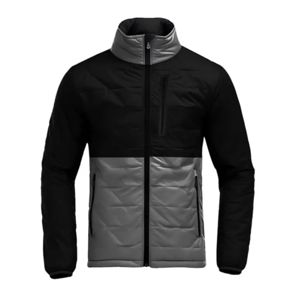Mens Black and Grey Puffer Jacket by Jacket Field