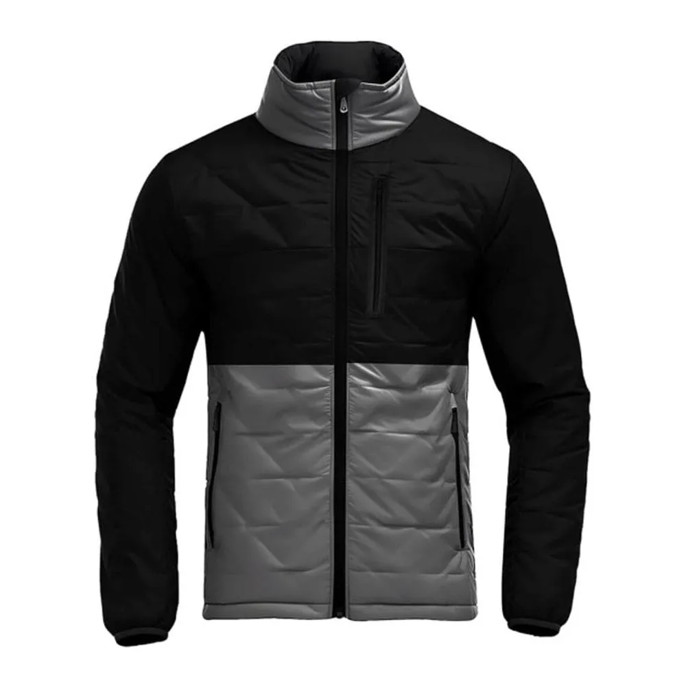 Mens Black and Grey Puffer Jacket by Jacket Field