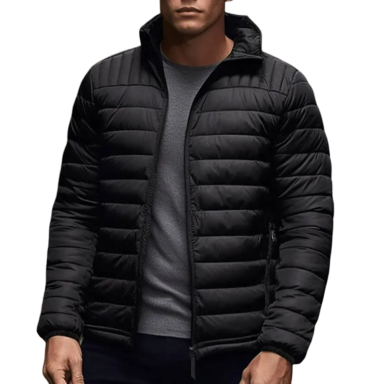 Kian Mens Black Puffer Jacket by Jacket Field