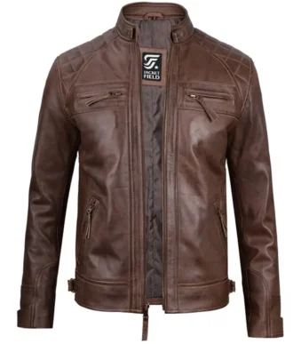 Brown Leather Motorcycle Jacket