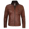Brown Leather Motorcycle Jacket