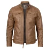 Brown Leather Motorcycle Jacket