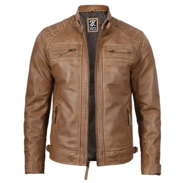 Brown Leather Motorcycle Jacket