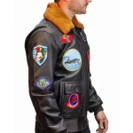 Mens Brown Lambskin Leather G-1 Flight Celebrity Jackets by Jacket Field