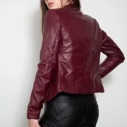 Claire Redfield Womens Red Celebrity Leather Jackets by Jacket Field