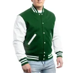 Men’s Green Varsity Letterman Jacket By Jacket Field