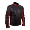 Dark Knight Mens Black Biker Leather Celebrity Jackets by Jacket Field