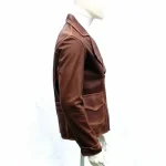 First Avenger Mens Brown Celebrity Leather Jacket by Jacket Field