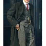 Cillian Murphy Mens Black Celebrity Wool Coat by Jacket Field