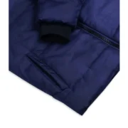 Mens Blue Water-Resistant Puffer Jacket with Hood by Jacket Field