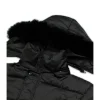 Melvin Mens Black Puffer Jacket with Faux Fur Hood by Jacket Field