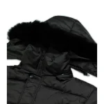 Melvin Mens Black Puffer Jacket with Faux Fur Hood by Jacket Field