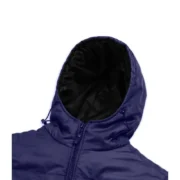 Mens Blue Parka Puffer Jacket with Hood by Jacket Field