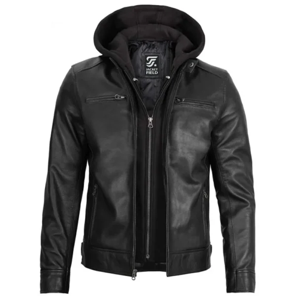 Black Leather Motorcycle Jacket