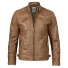 Brown Leather Motorcycle Jacket