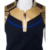 Mens Black and Gold Celebrity Leather Vest by Jacket Field