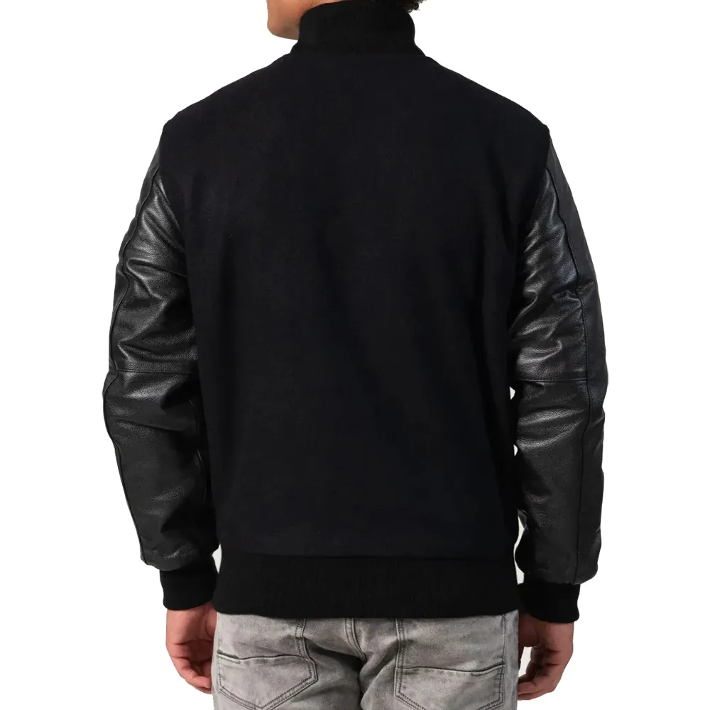 Black Varsity Letterman Jacket