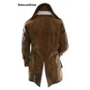 Bane Mens Brown Celebrity Leather Coat by Jacket Field