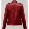 Emilia Clarke Women Red Lambskin Celebrity Leather Jackets by Jacket Field