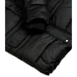 Melvin Mens Black Puffer Jacket with Faux Fur Hood by Jacket Field