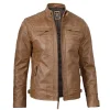 Brown Leather Motorcycle Jacket