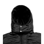 Mens Black Hooded Puffer Jacket by Jacket Field