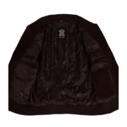 Adamsville Mens Dark Brown Suede Leather Bomber Jacket