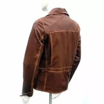 First Avenger Mens Brown Celebrity Leather Jacket by Jacket Field