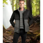 Mens Black and Grey Puffer Jacket by Jacket Field
