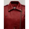 Emilia Clarke Women Red Lambskin Celebrity Leather Jackets by Jacket Field