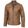 Brown Leather Motorcycle Jacket