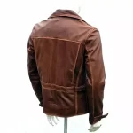 First Avenger Mens Brown Celebrity Leather Jacket by Jacket Field