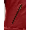 Emilia Clarke Women Red Lambskin Celebrity Leather Jackets by Jacket Field